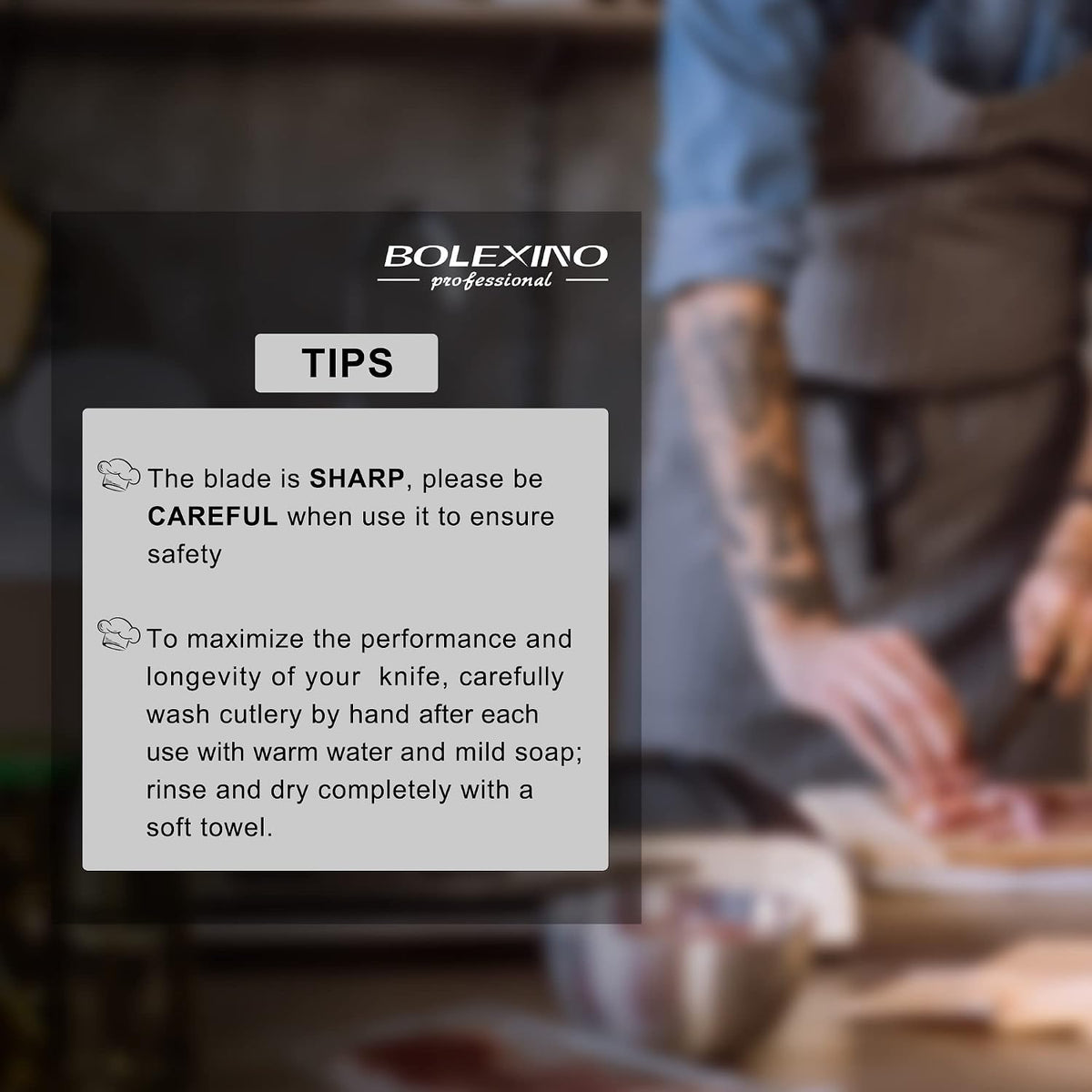 8 Inch Curved Breaking Knife, Butcher Knife for Meat Cutting | High-carbon steel, Ultra-sharp for meat & bone, Ergonomic non-slip handle, Ideal for butcher & kitchen, 8-inch curved blade.