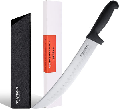 8 Inch Curved Breaking Knife, Butcher Knife for Meat Cutting | High-carbon steel, Ultra-sharp for meat & bone, Ergonomic non-slip handle, Ideal for butcher & kitchen, 8-inch curved blade.