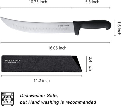 8 Inch Curved Breaking Knife, Butcher Knife for Meat Cutting | High-carbon steel, Ultra-sharp for meat & bone, Ergonomic non-slip handle, Ideal for butcher & kitchen, 8-inch curved blade.
