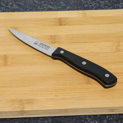 Select Stainless Steel Paring Knife, 4 inch blade 12 inch in length, Black