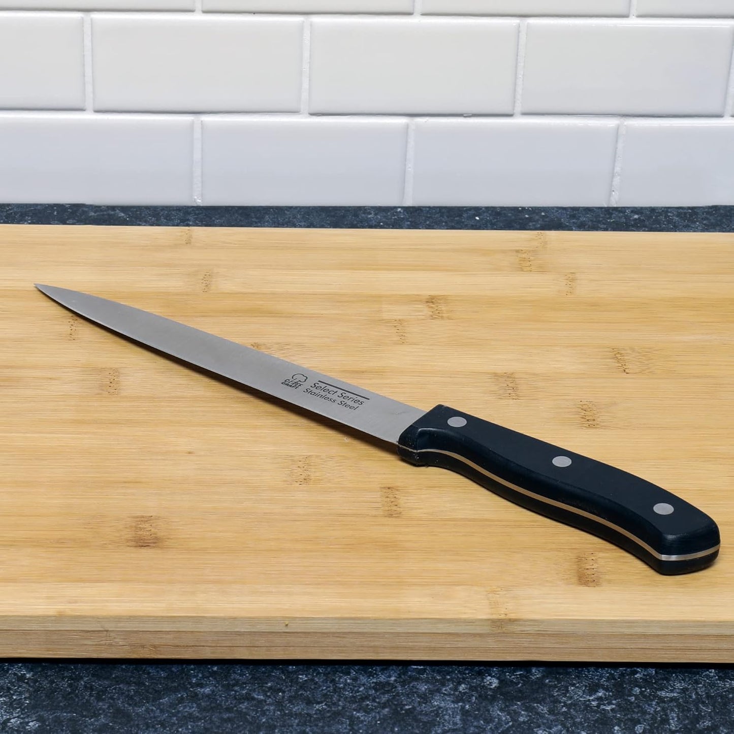 Select Stainless Steel Paring Knife, 4 inch blade 12 inch in length, Black