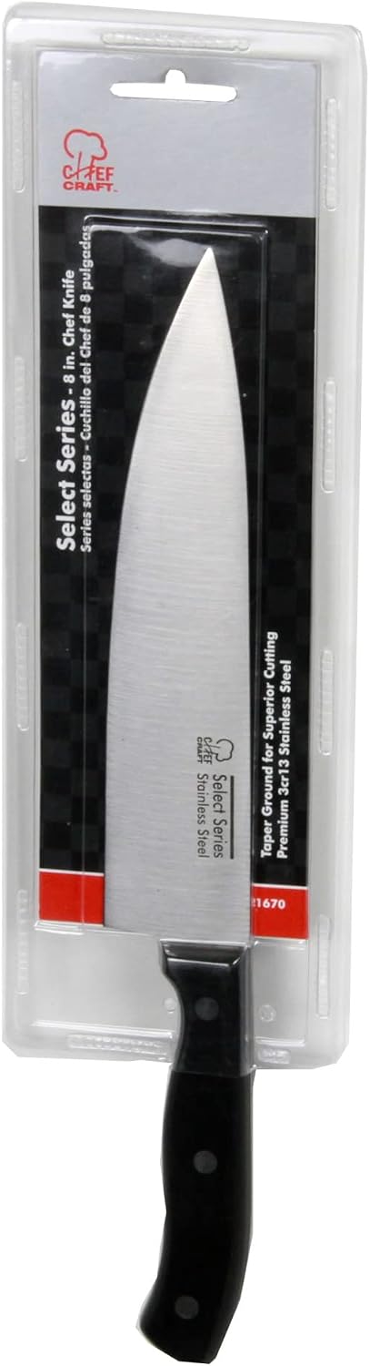 Select Stainless Steel Paring Knife, 4 inch blade 12 inch in length, Black