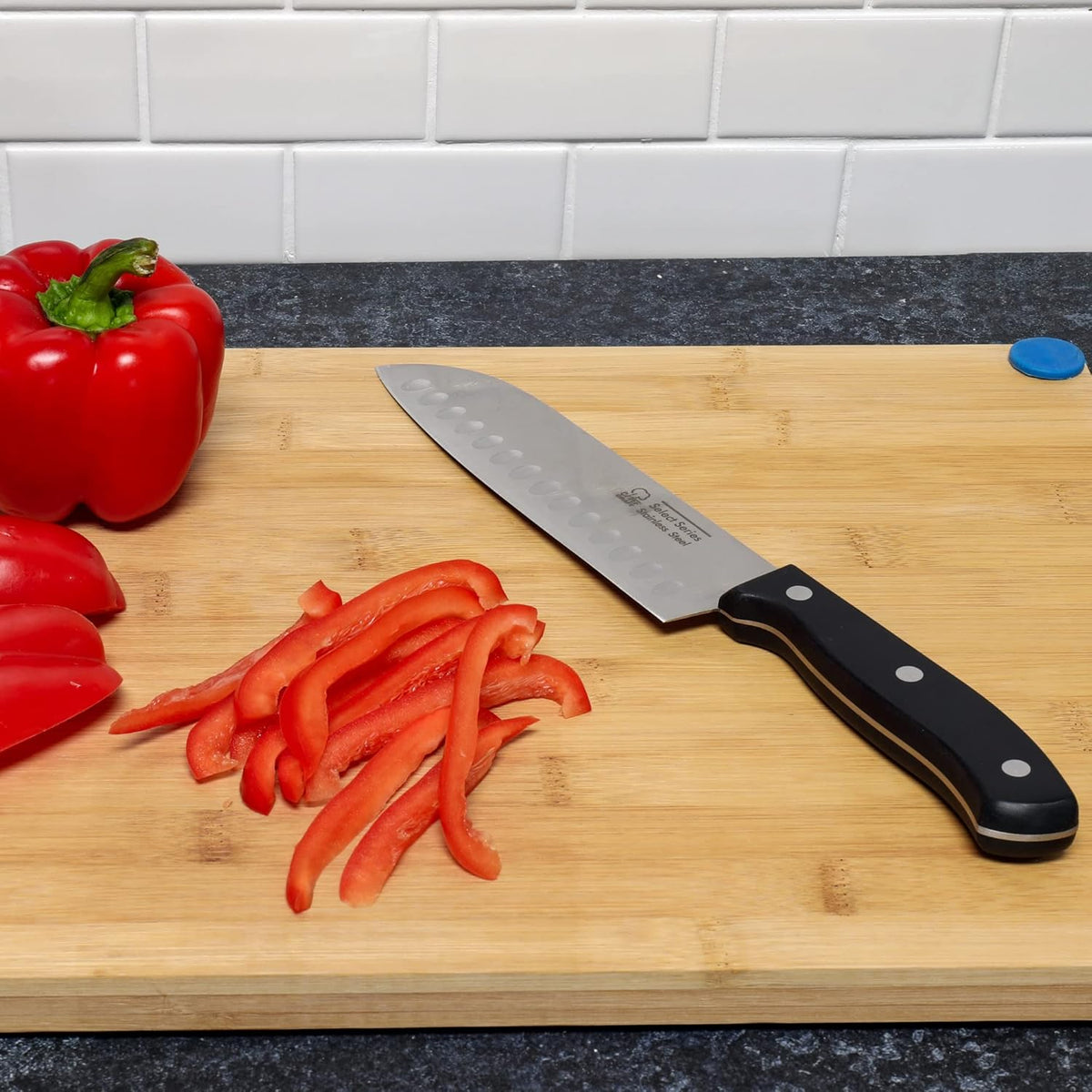 Select Stainless Steel Paring Knife, 4 inch blade 12 inch in length, Black