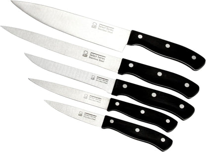 Select Stainless Steel Paring Knife, 4 inch blade 12 inch in length, Black