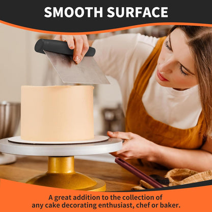 Bench Scraper & Chopper for Kitchen - Ideal Baking Essential Utensil,Stainless Steel Pastry/Dough/Food Cutter Tool for Cake Pizza Bread,Cooking - 1 Pack,Black