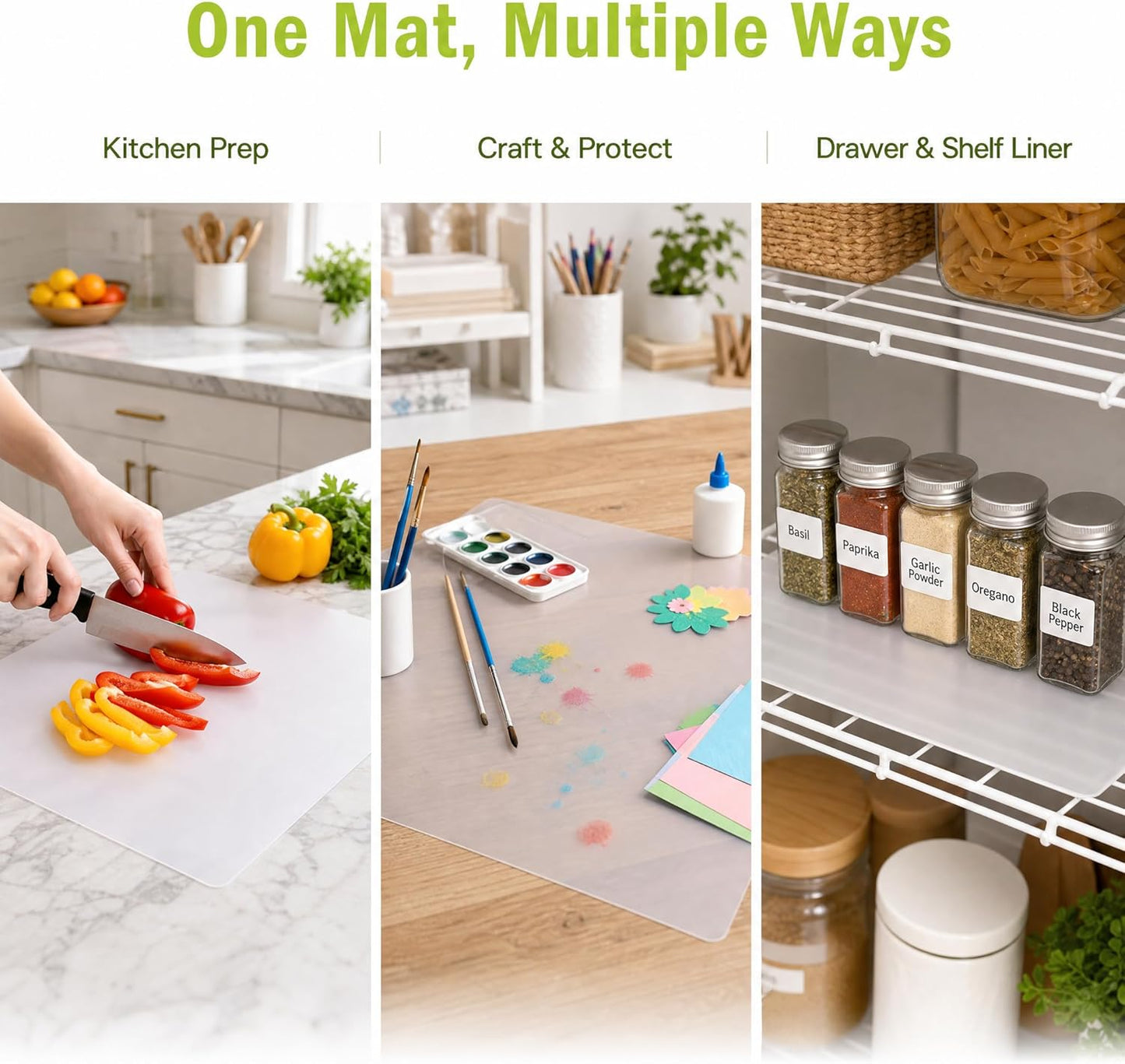 30 Pack Plastic Cutting Board Mats, Flexible Clear Cutting Mats 17 x 11 In, Kitchen Cutting Board Sheets Frosted Placemats BPA-Free, Non-Porous