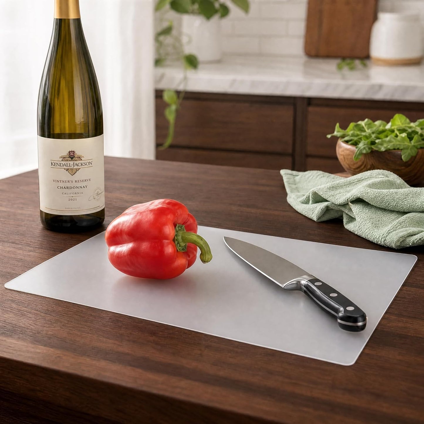30 Pack Plastic Cutting Board Mats, Flexible Clear Cutting Mats 17 x 11 In, Kitchen Cutting Board Sheets Frosted Placemats BPA-Free, Non-Porous