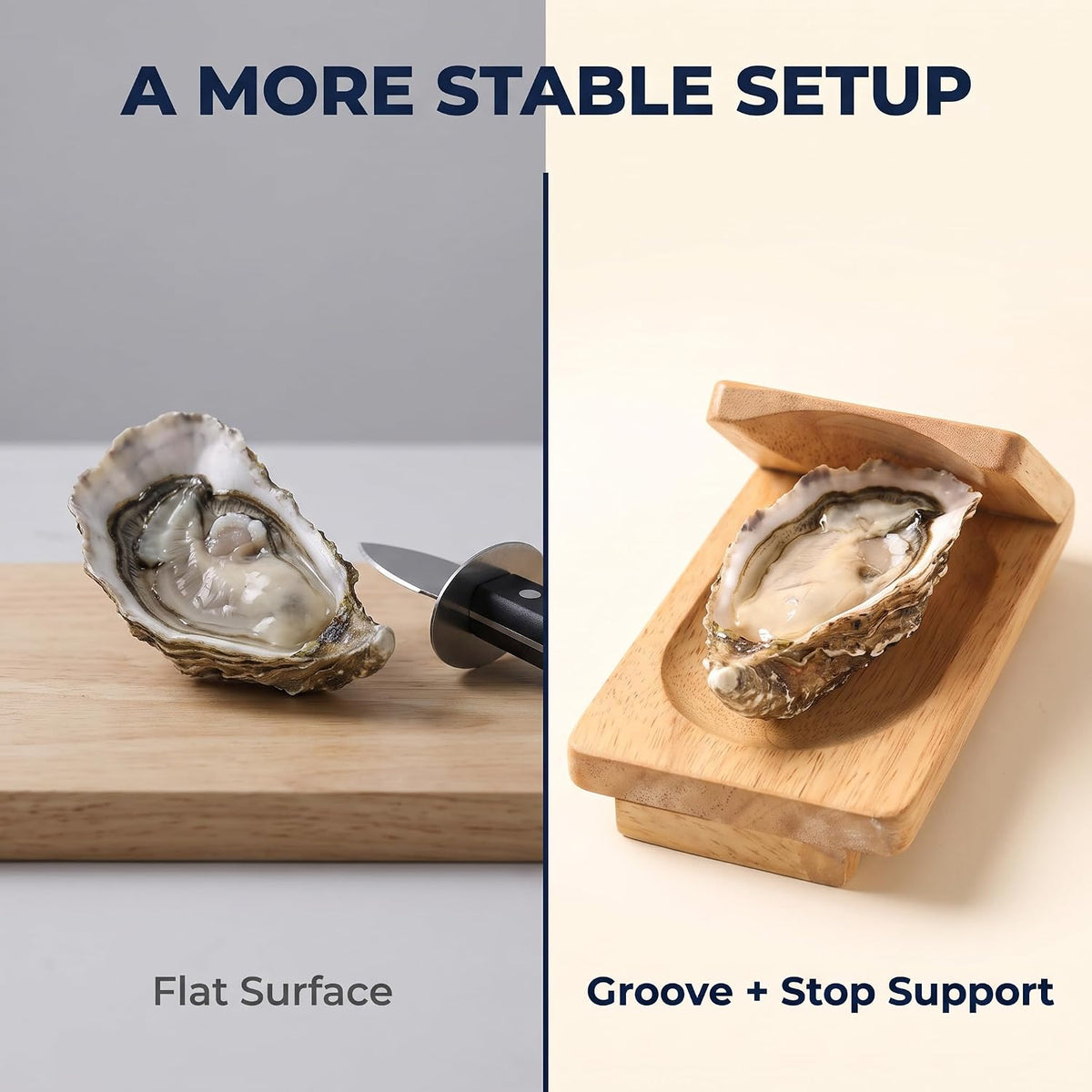Oyster Shucking Opener Shucker Seafood Clamp Tool Holder Shellfish Hand Shellcrab Sheller Easy Install Easy to Use Seafood Tools Specialty Tools