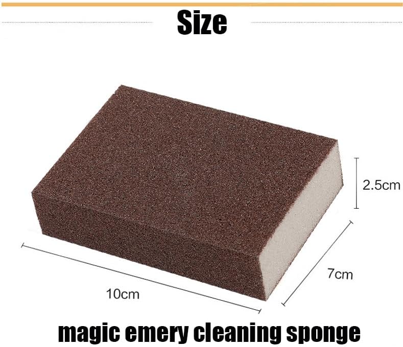 Magic Emery Cleaning Sponge Nano Carborundum Sponge Scrub Pad Pot Scrubber for Removing Rust Cleaning Pots and Pans (5 Pack)