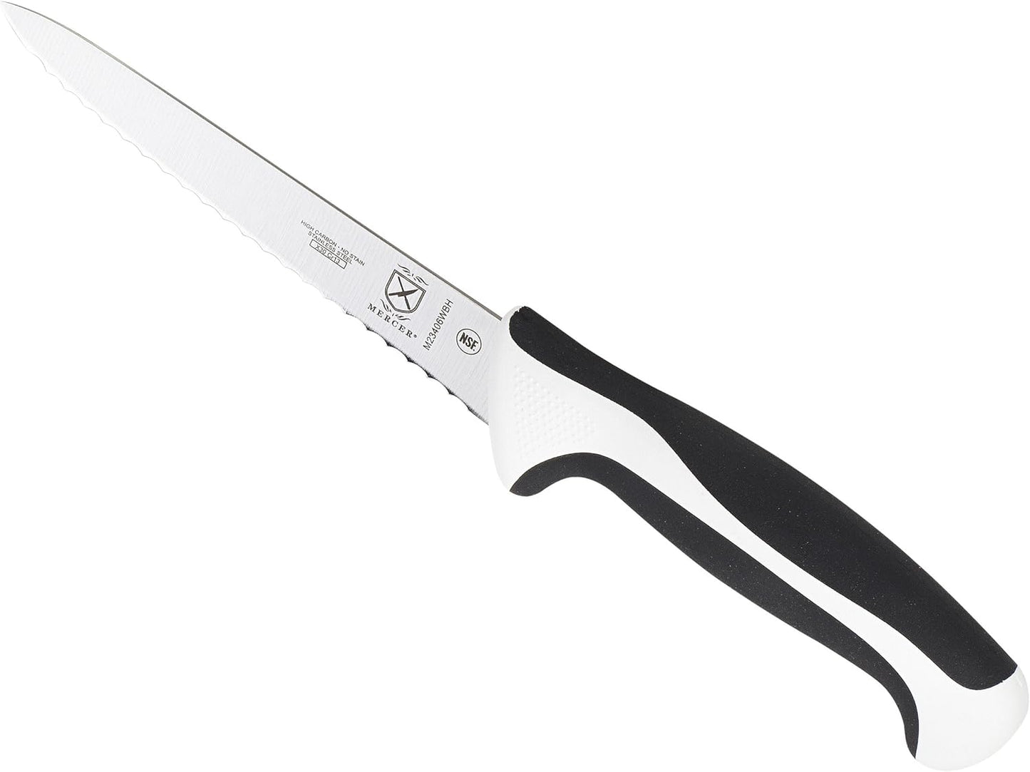 M23210WBH Millennia 10-Inch Wide Wavy Edge Bread Knife, White - Colors A