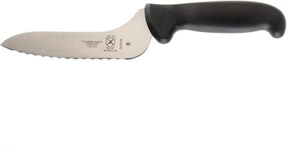 M22408 Millennia Black Handle, 8-Inch Offset Wavy Edge, Bread Knife