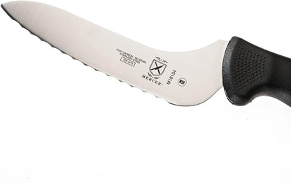 M22408 Millennia Black Handle, 8-Inch Offset Wavy Edge, Bread Knife