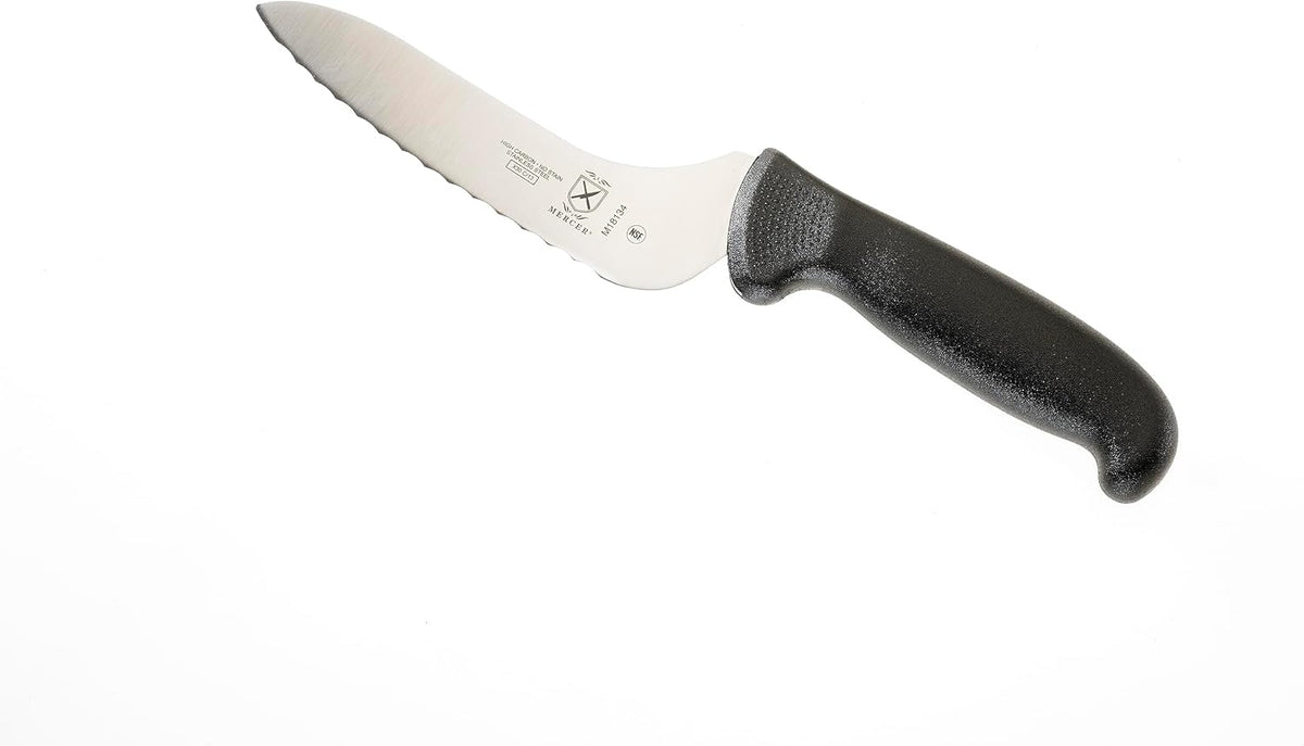 M22408 Millennia Black Handle, 8-Inch Offset Wavy Edge, Bread Knife