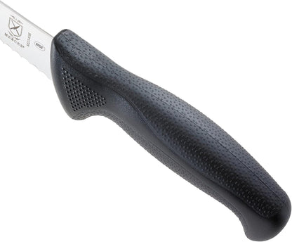 M22408 Millennia Black Handle, 8-Inch Offset Wavy Edge, Bread Knife