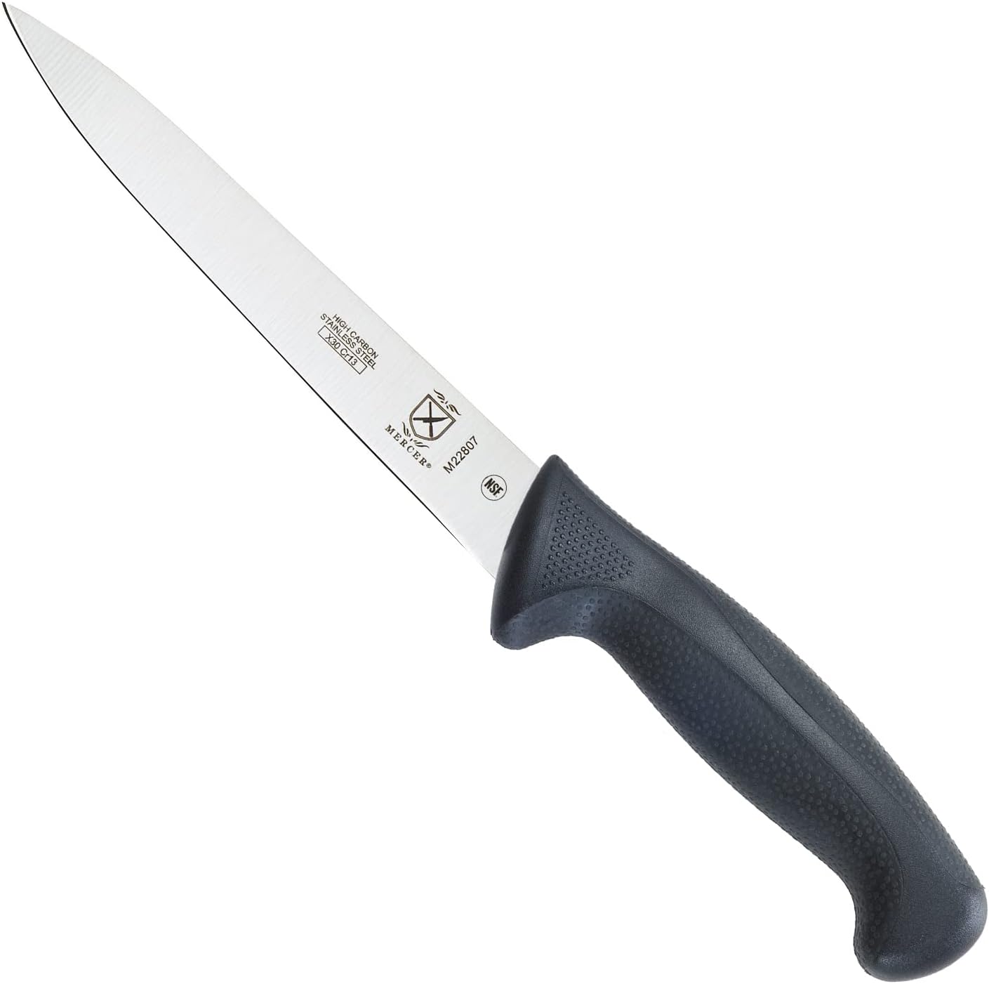 M22408 Millennia Black Handle, 8-Inch Offset Wavy Edge, Bread Knife