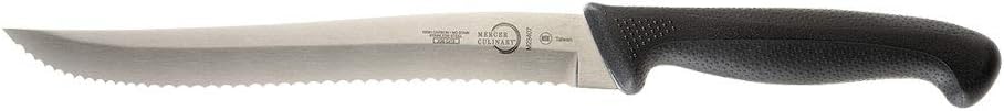M22408 Millennia Black Handle, 8-Inch Offset Wavy Edge, Bread Knife