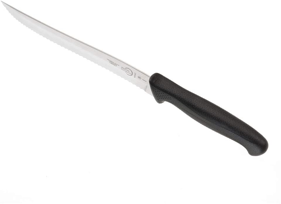 M22408 Millennia Black Handle, 8-Inch Offset Wavy Edge, Bread Knife