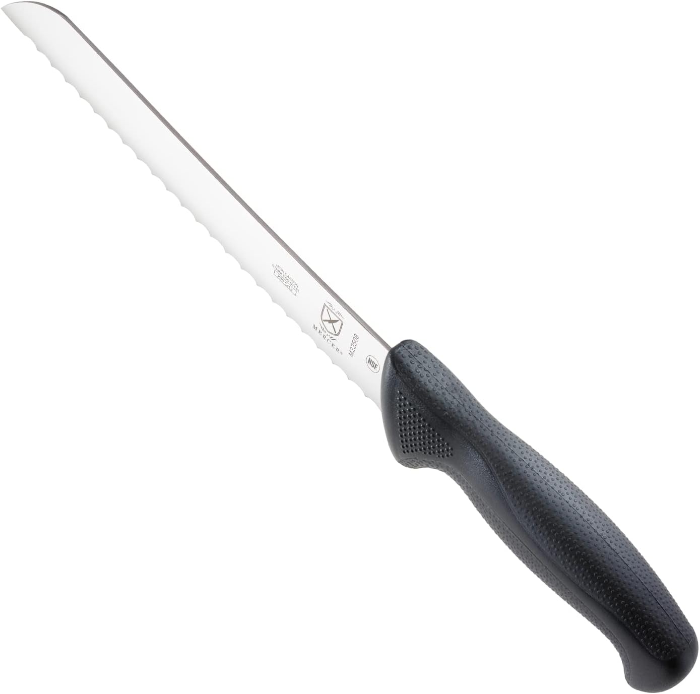 M22408 Millennia Black Handle, 8-Inch Offset Wavy Edge, Bread Knife