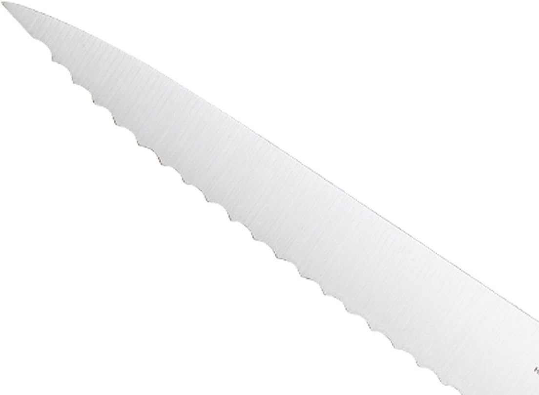 M22408 Millennia Black Handle, 8-Inch Offset Wavy Edge, Bread Knife