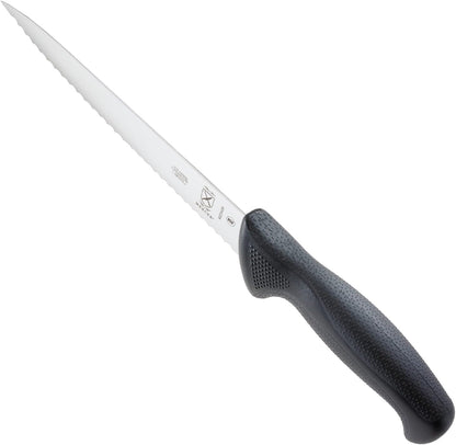 M22408 Millennia Black Handle, 8-Inch Offset Wavy Edge, Bread Knife