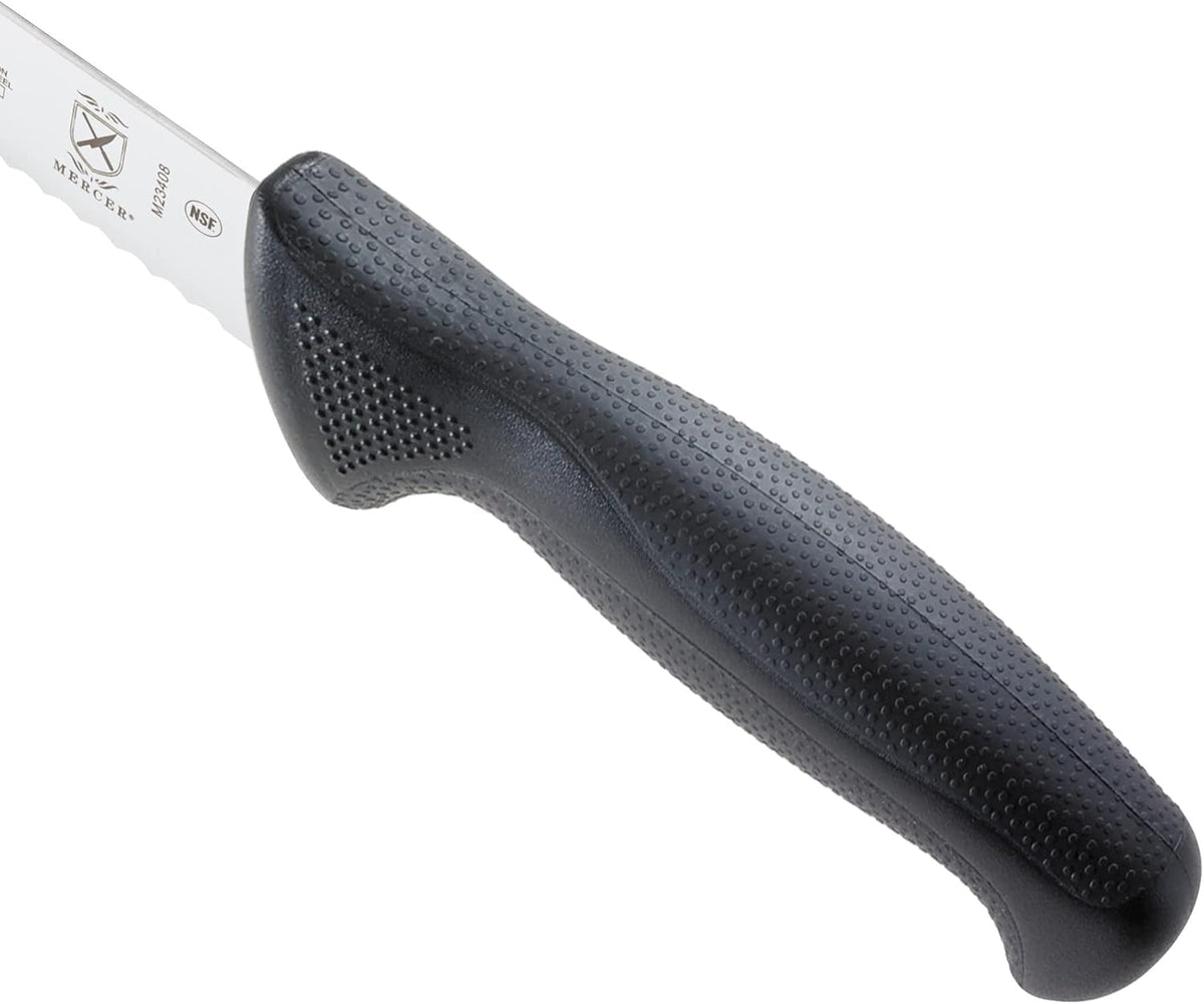 M22408 Millennia Black Handle, 8-Inch Offset Wavy Edge, Bread Knife