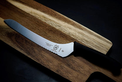 M22408 Millennia Black Handle, 8-Inch Offset Wavy Edge, Bread Knife