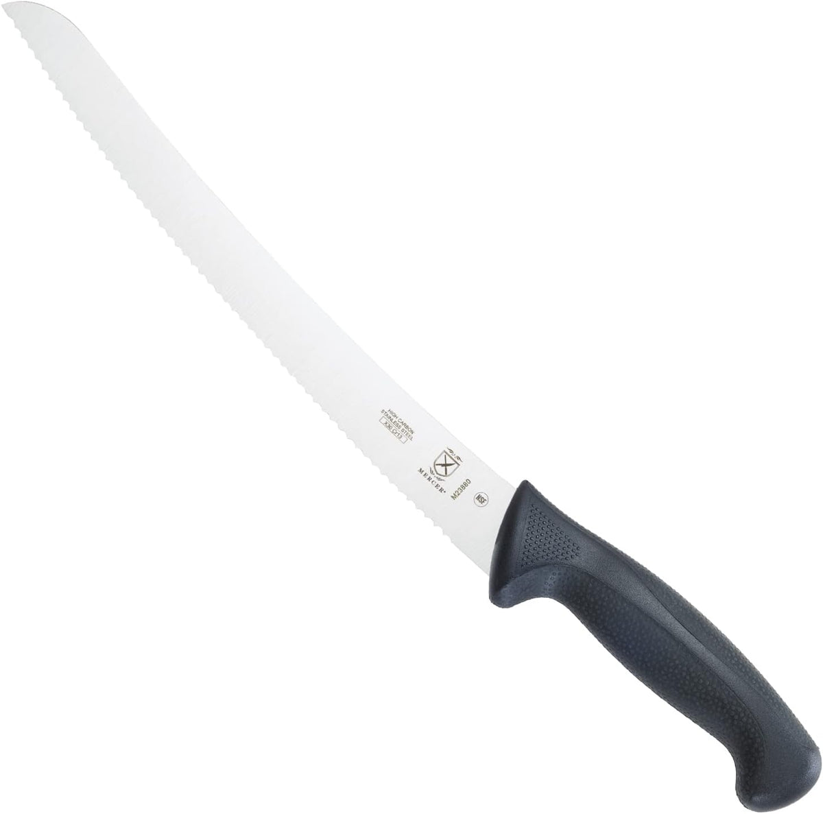 M22408 Millennia Black Handle, 8-Inch Offset Wavy Edge, Bread Knife