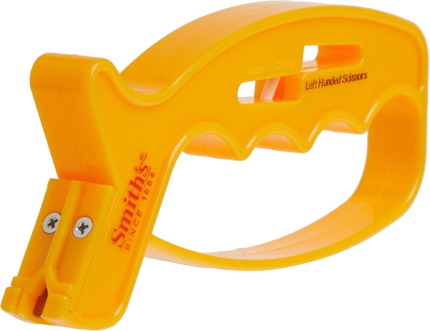 Smith’s JIFF-S 10-Sec Knife & Scissors Sharpener - Right & Left-Handed Scissors - Carbide Blades - Outdoor Sharpener for Pocket, Hunting, Fishing & Kitchen Knives - Handheld Pullover Sharpener