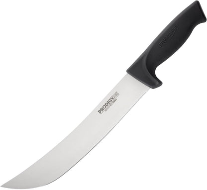 Prodigy Series 12-Inch Cimeter Breaking Knife - High Carbon Stainless Steel Butcher Knife with Curved Blade, Ergonomic Non-Slip Handle, Black