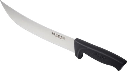 Prodigy Series 12-Inch Cimeter Breaking Knife - High Carbon Stainless Steel Butcher Knife with Curved Blade, Ergonomic Non-Slip Handle, Black