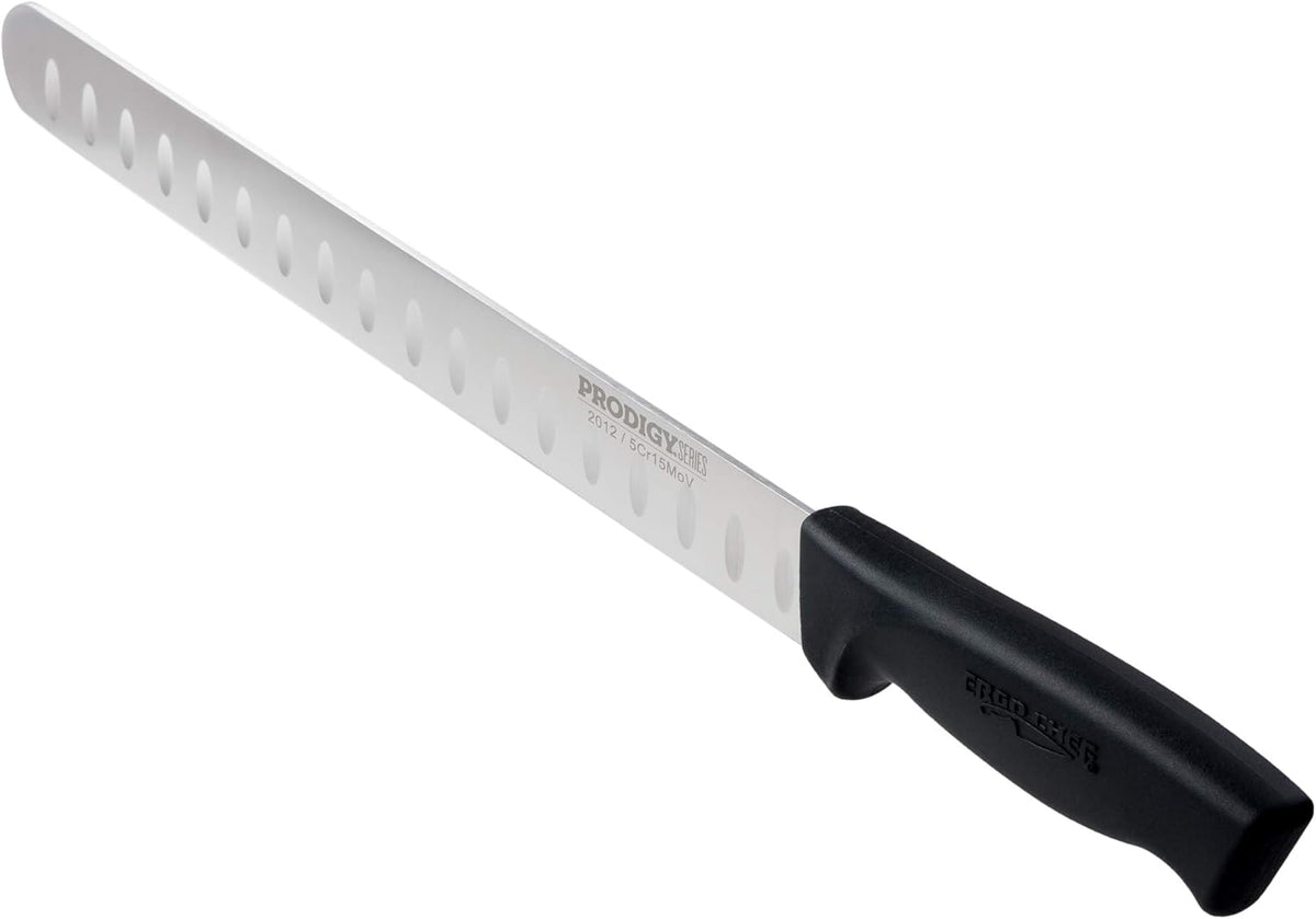 Prodigy Series 12-Inch Cimeter Breaking Knife - High Carbon Stainless Steel Butcher Knife with Curved Blade, Ergonomic Non-Slip Handle, Black