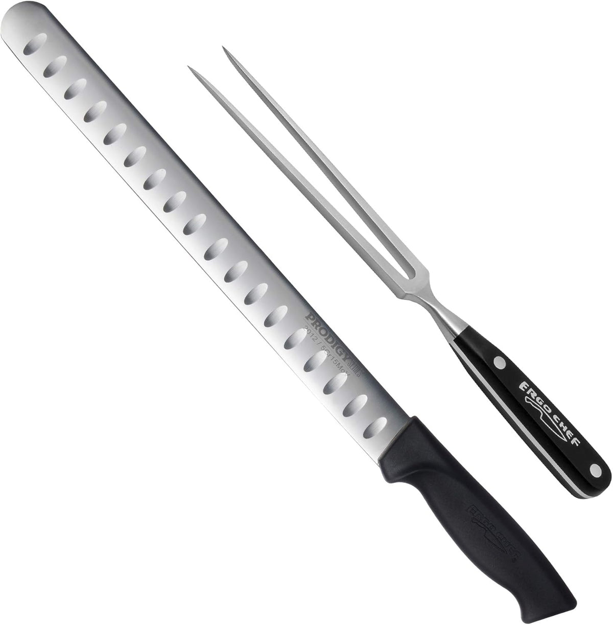 Prodigy Series 12-Inch Cimeter Breaking Knife - High Carbon Stainless Steel Butcher Knife with Curved Blade, Ergonomic Non-Slip Handle, Black