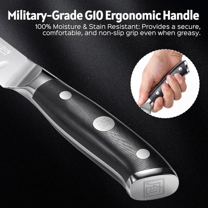 Brisket Knife, 12 Inch Dishwasher Safe Carving Slicing Knife for Meat, Razor Sharp German 1.4116 Steel Smoked Meat Cutter with Non-Slip Ergonomic G10 Handle & Gift Box, Perfect Gifts for Men