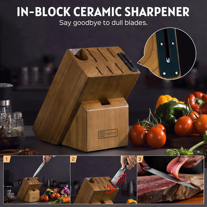 Brisket Knife, 12 Inch Dishwasher Safe Carving Slicing Knife for Meat, Razor Sharp German 1.4116 Steel Smoked Meat Cutter with Non-Slip Ergonomic G10 Handle & Gift Box, Perfect Gifts for Men