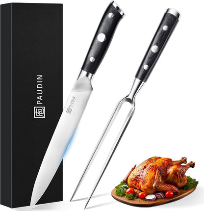 Brisket Knife, 12 Inch Dishwasher Safe Carving Slicing Knife for Meat, Razor Sharp German 1.4116 Steel Smoked Meat Cutter with Non-Slip Ergonomic G10 Handle & Gift Box, Perfect Gifts for Men