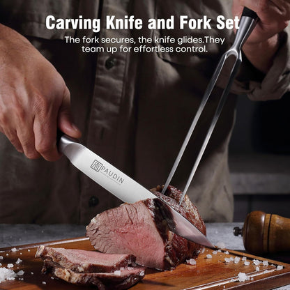 Brisket Knife, 12 Inch Dishwasher Safe Carving Slicing Knife for Meat, Razor Sharp German 1.4116 Steel Smoked Meat Cutter with Non-Slip Ergonomic G10 Handle & Gift Box, Perfect Gifts for Men
