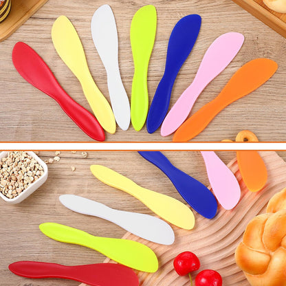 7 PCS Plastic Butter Knife Spreader, Multi Purpose Peanut Butter Knife Spreader, Spread Knives for Cheese Cream Icing