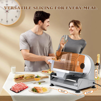 Electric Meat Slicer 200W With Stainless Steel Blades, 110V