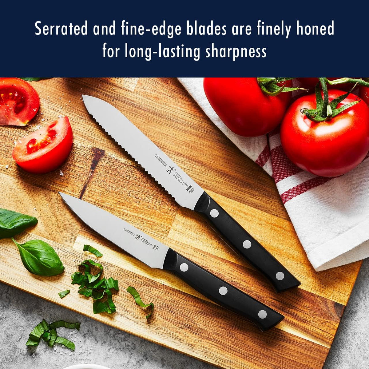 Dynamic 7-Pc Knife Set, Razor-Sharp German Engineered | The Perfect Kitchen Knife Set for Effortless Cutting, Informed by 100+ Years of Mastery. Dishwasher safe, Comfortable Handle