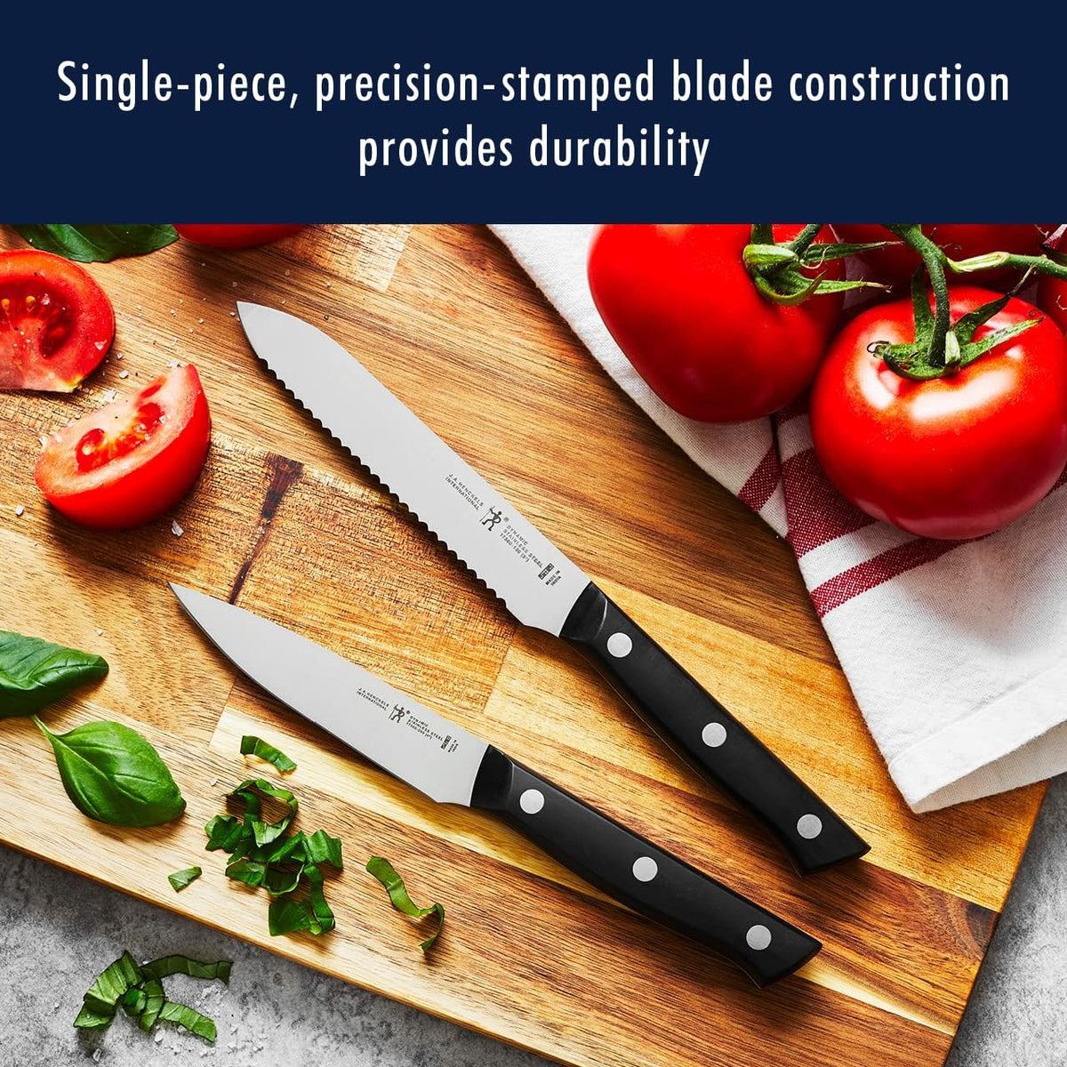 Dynamic 7-Pc Knife Set, Razor-Sharp German Engineered | The Perfect Kitchen Knife Set for Effortless Cutting, Informed by 100+ Years of Mastery. Dishwasher safe, Comfortable Handle