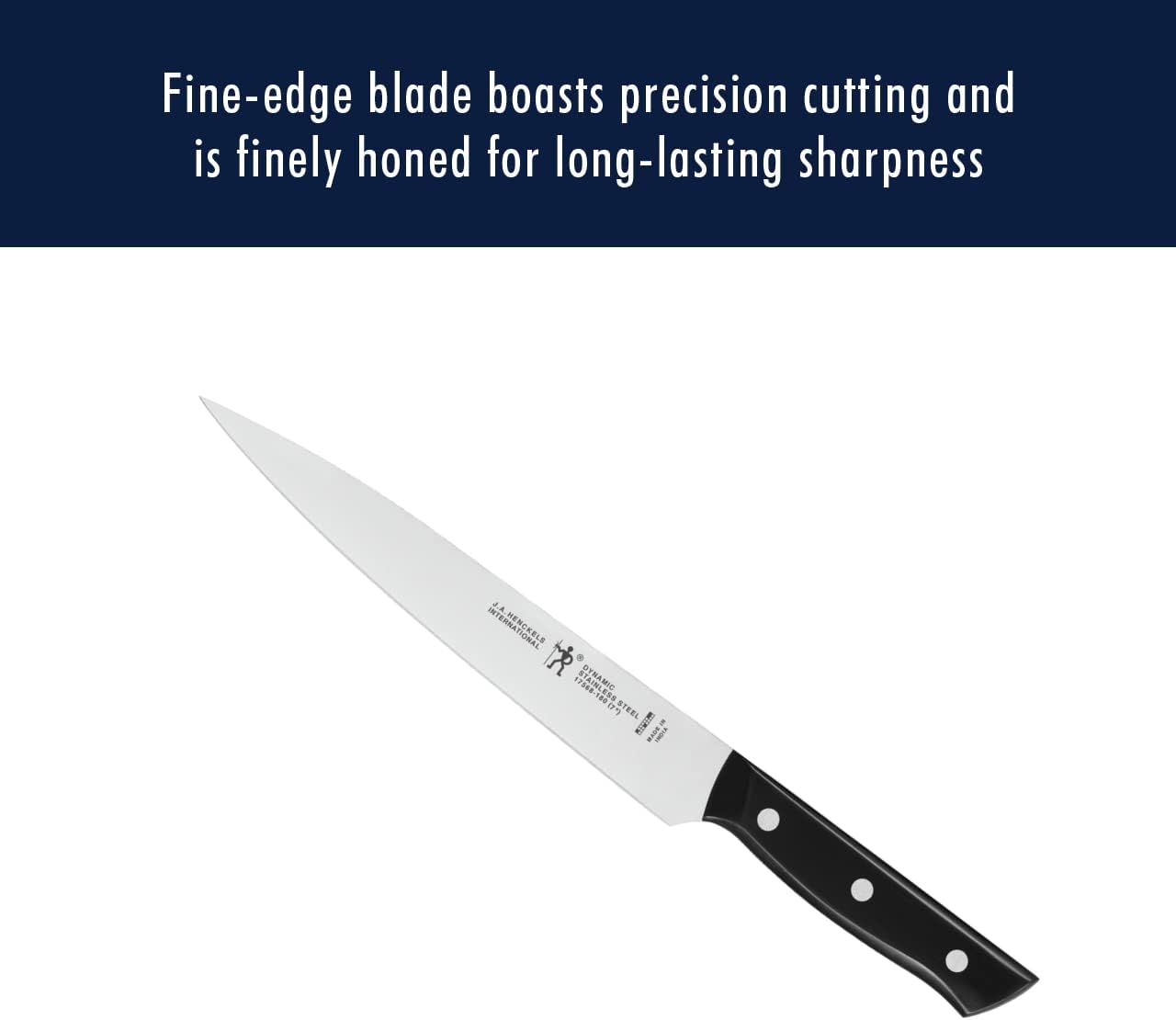 Dynamic 7-Pc Knife Set, Razor-Sharp German Engineered | The Perfect Kitchen Knife Set for Effortless Cutting, Informed by 100+ Years of Mastery. Dishwasher safe, Comfortable Handle