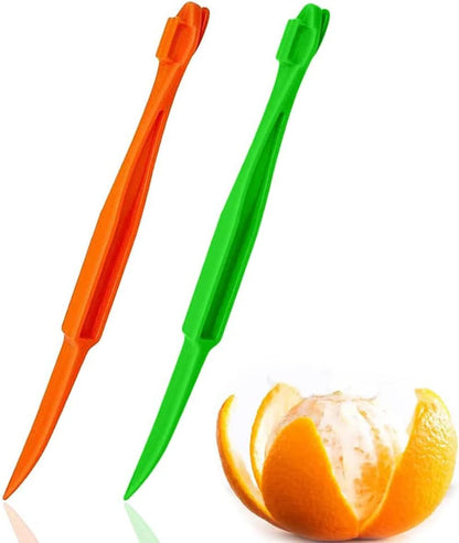 Orange Citrus Peelers Citrus Lemon Citrus Peel Cutter Plastic Easy Slicer Cutter Peeler Remover Opener Kitchen Accessories Knife Cooking Tool Kitchen Gadget (Multiple 2 Pack)