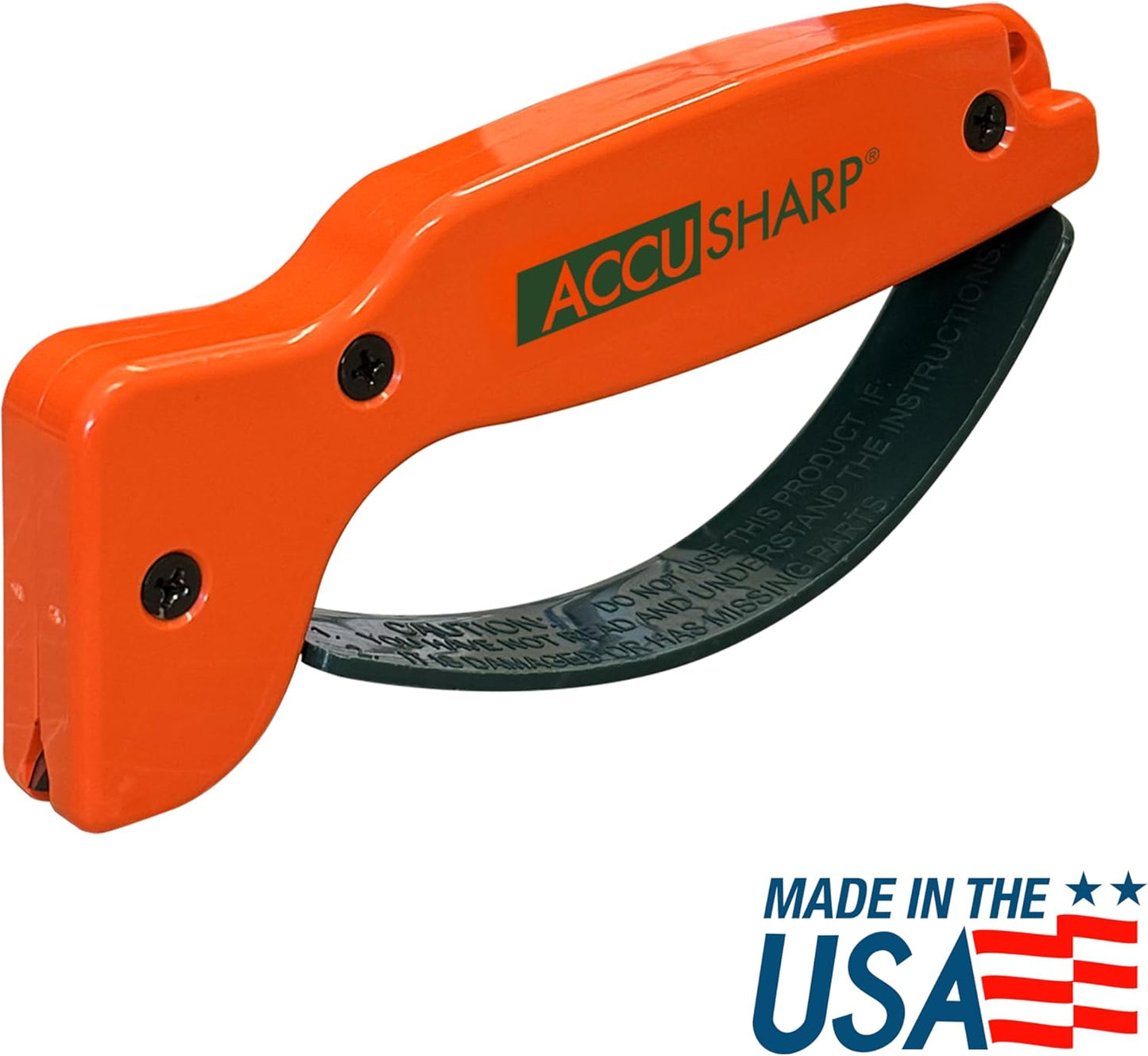 AccuSharp Knife Sharpener, Ergonomic Comfortable Handle, Compact & Easy to Use, Restore and Hone Straight & Serrated Knives, White