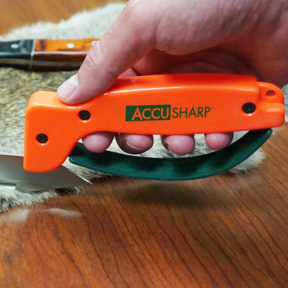 AccuSharp Knife Sharpener, Ergonomic Comfortable Handle, Compact & Easy to Use, Restore and Hone Straight & Serrated Knives, White