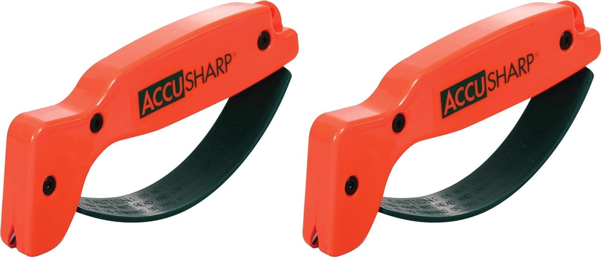 AccuSharp Knife Sharpener, Ergonomic Comfortable Handle, Compact & Easy to Use, Restore and Hone Straight & Serrated Knives, White