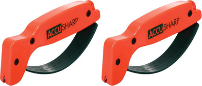 AccuSharp Knife Sharpener, Ergonomic Comfortable Handle, Compact & Easy to Use, Restore and Hone Straight & Serrated Knives, White