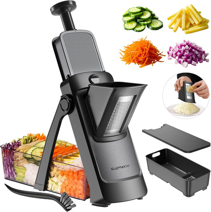 SupMaKin Safe Mandoline Slicer for Kitchen,Adjustable Potato Slicer 1-8 mm