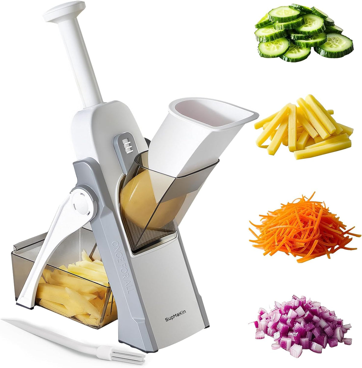 SupMaKin Safe Mandoline Slicer for Kitchen,Adjustable Potato Slicer 1-8 mm