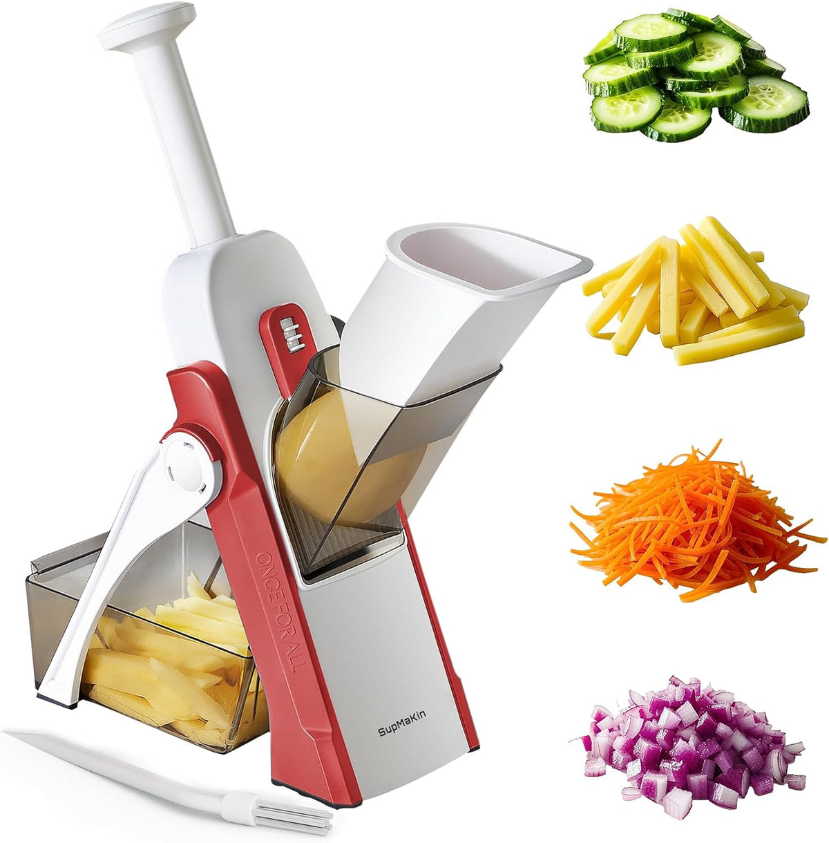 SupMaKin Safe Mandoline Slicer for Kitchen,Adjustable Potato Slicer 1-8 mm