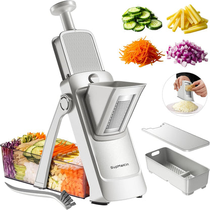 SupMaKin Safe Mandoline Slicer for Kitchen,Adjustable Potato Slicer 1-8 mm